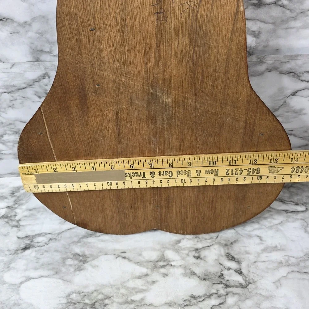Vtg Pear Shaped Wood Wall Hanging Curio Trinket Shadow Box Cottage Core Read Des